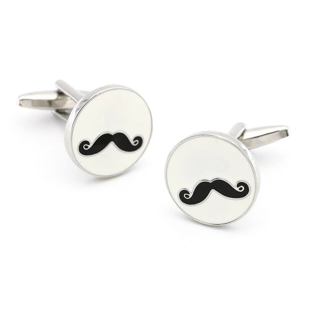 Green Movember Gemelos bigote plateados Sophisticated