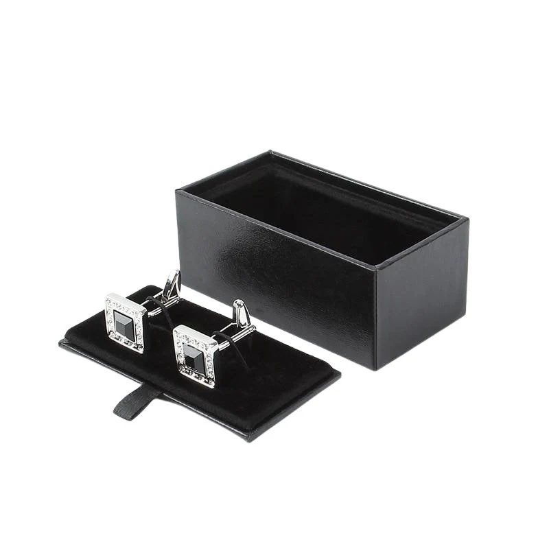 Environmentally Friendly Joyero de terciopelo negro para gemelos o pasador de corbata Sustainable