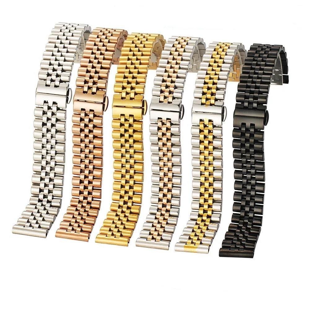 Natural Jules Pulsera Jubilee de acero inoxidable 316L con cierre de mariposa Traditional
