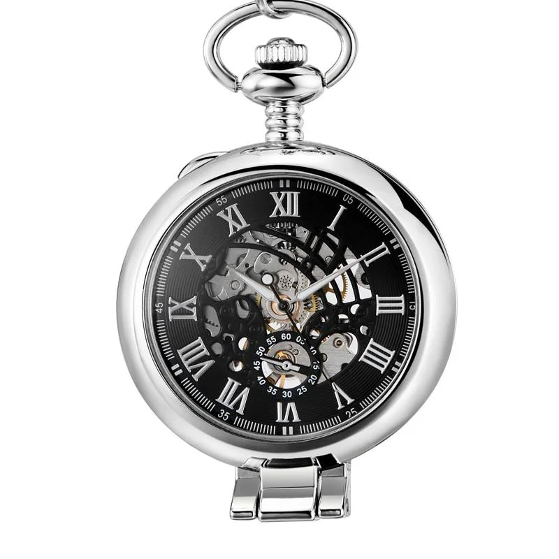 Comfortable Olaf Reloj de bolsillo mecánico esqueleto Orkina Plata First-Class
