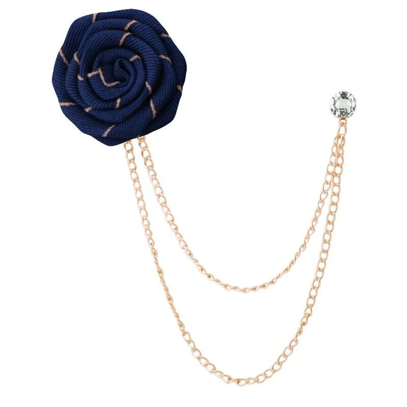 Secure Alfiler de borla a rayas rosa satinado Enhanced