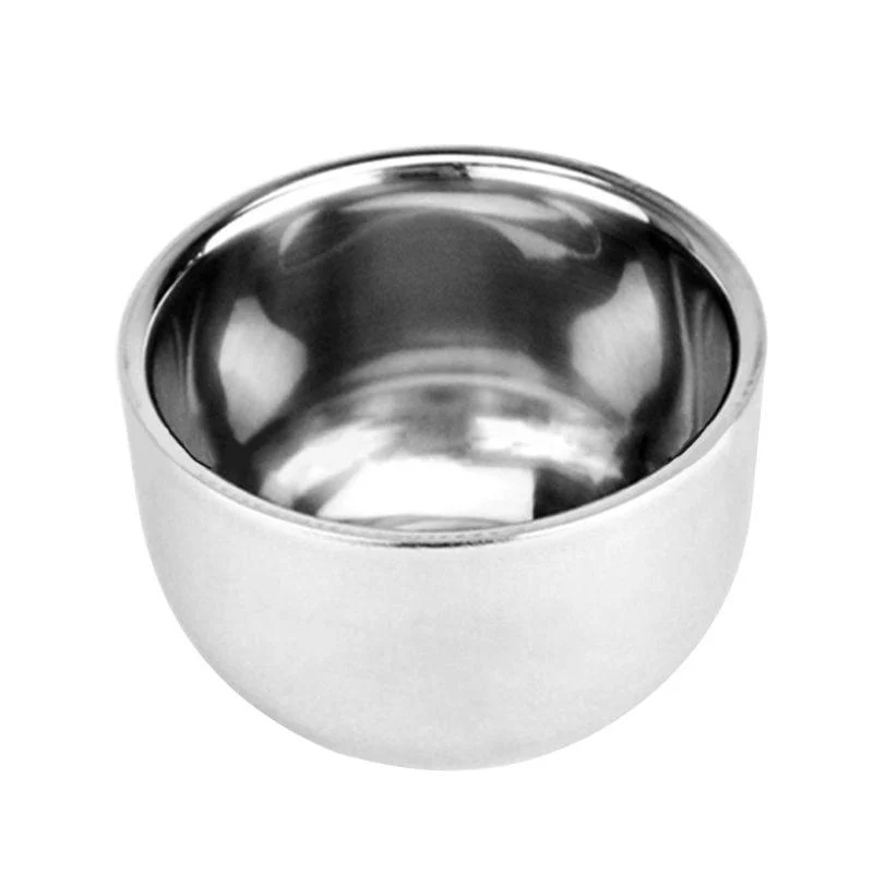 Comfortable Brocha de afeitar de acero inoxidable de doble capa Bowl Detailed