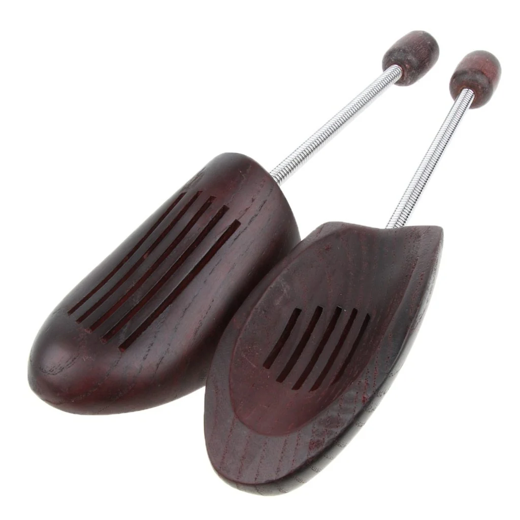 Solid Zapatero elástico de madera marrón oscuro 1 par Innovative