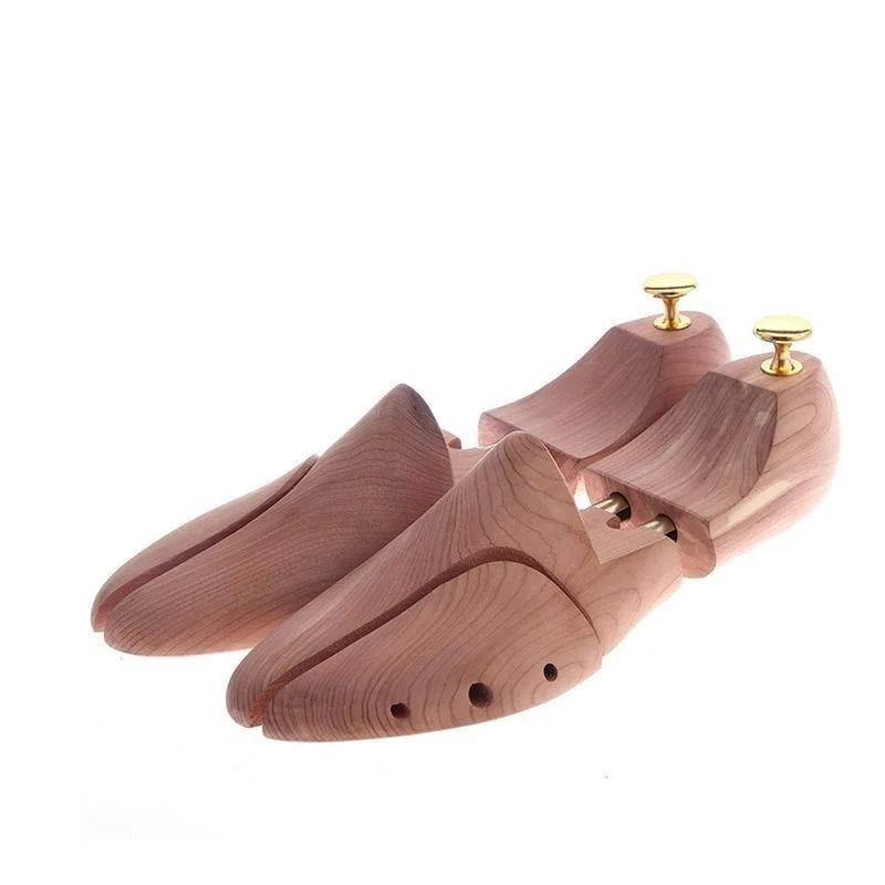 Breathable Árbol de zapatos ajustable de madera de cedro del tubo gemelo 1 par Detailed