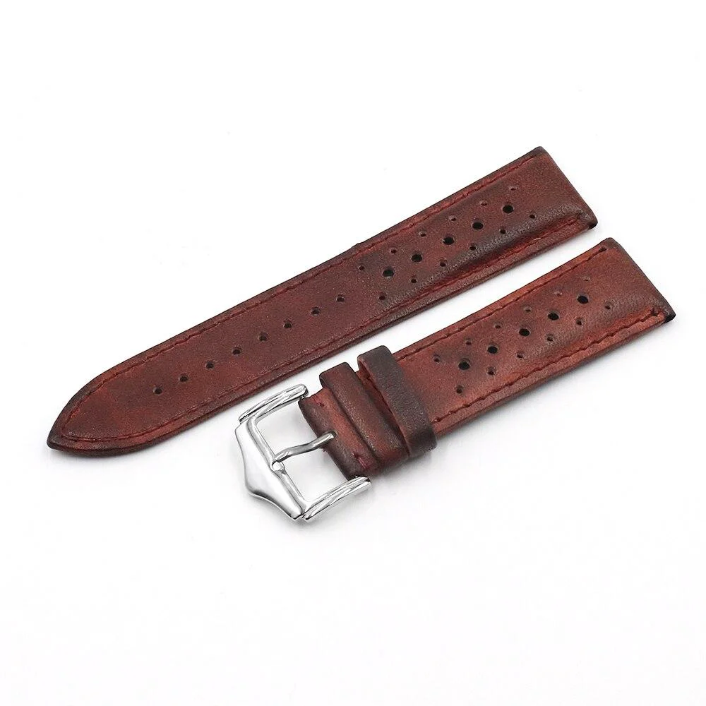 Contemporary Alphonse Correa de cuero para reloj Rally con hebilla hebijón Top-Quality