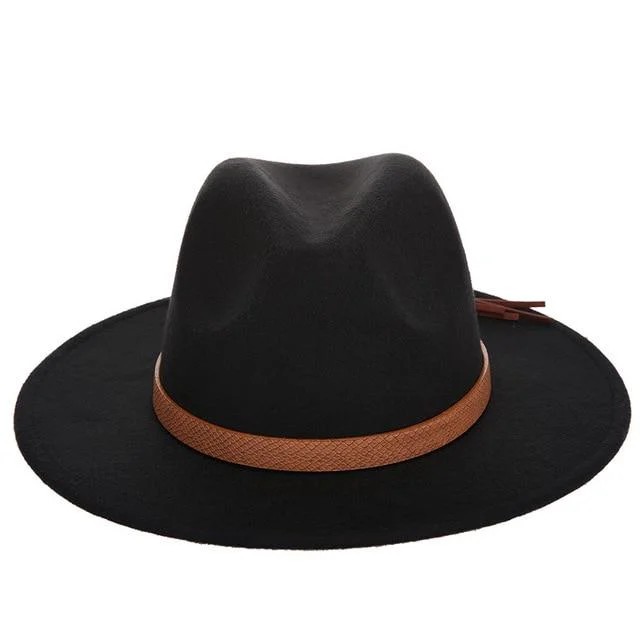 Traditional Valencia Sombrero Fedora con cinta de cuero Selected
