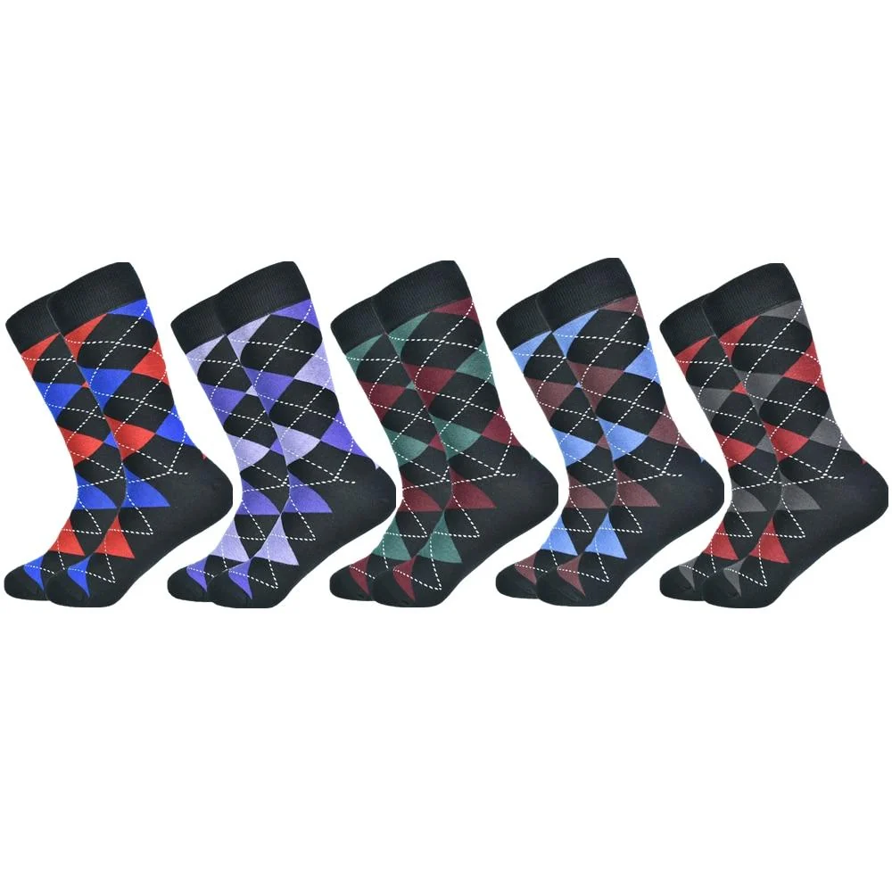 User-Friendly Alto algodón argyle Juego de calcetines negros de negocios Original Design