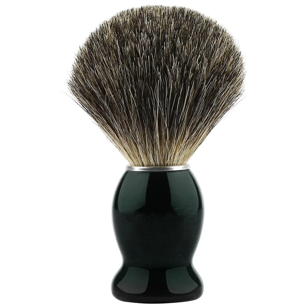 Exclusive Brocha de afeitar de viaje de pelo de tejón puro Authentic
