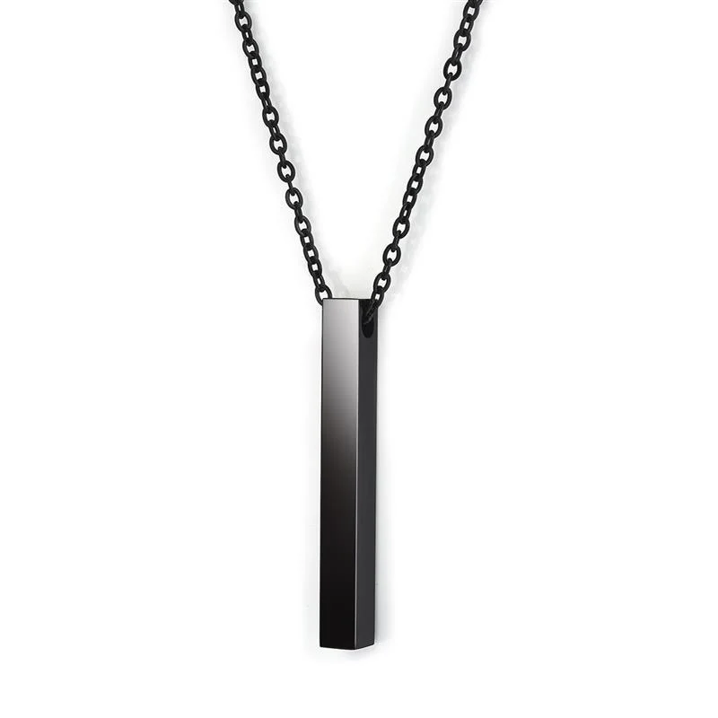 Authentic Claudius Collar colgante minimalista de acero Selected