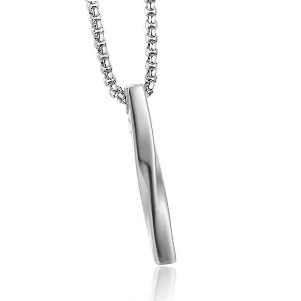 Professional Collar colgante de acero Twisted Minimalist Casual