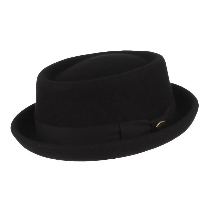 Easy-to-Use Wool Felt Crushable Pork Pie Hat Premium Material