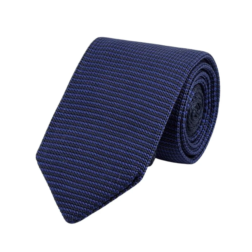 User-Friendly Navy Knitted Tie Selected
