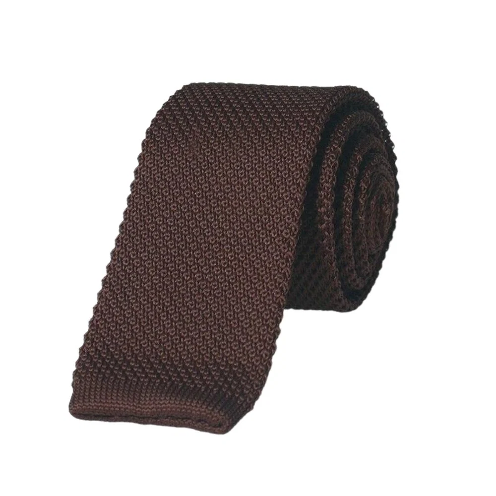 Selected Solid Flat End Knitted Tie Responsible