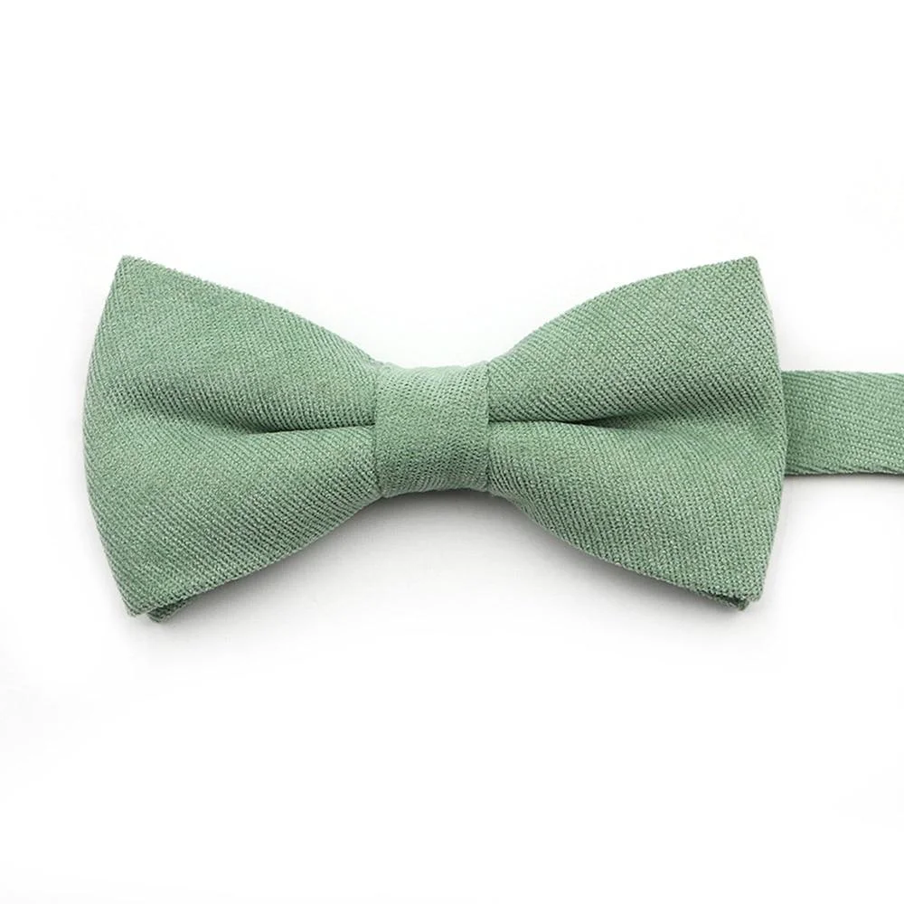 Solid Soft Cotton Bow Tie Pre-Tied Responsible