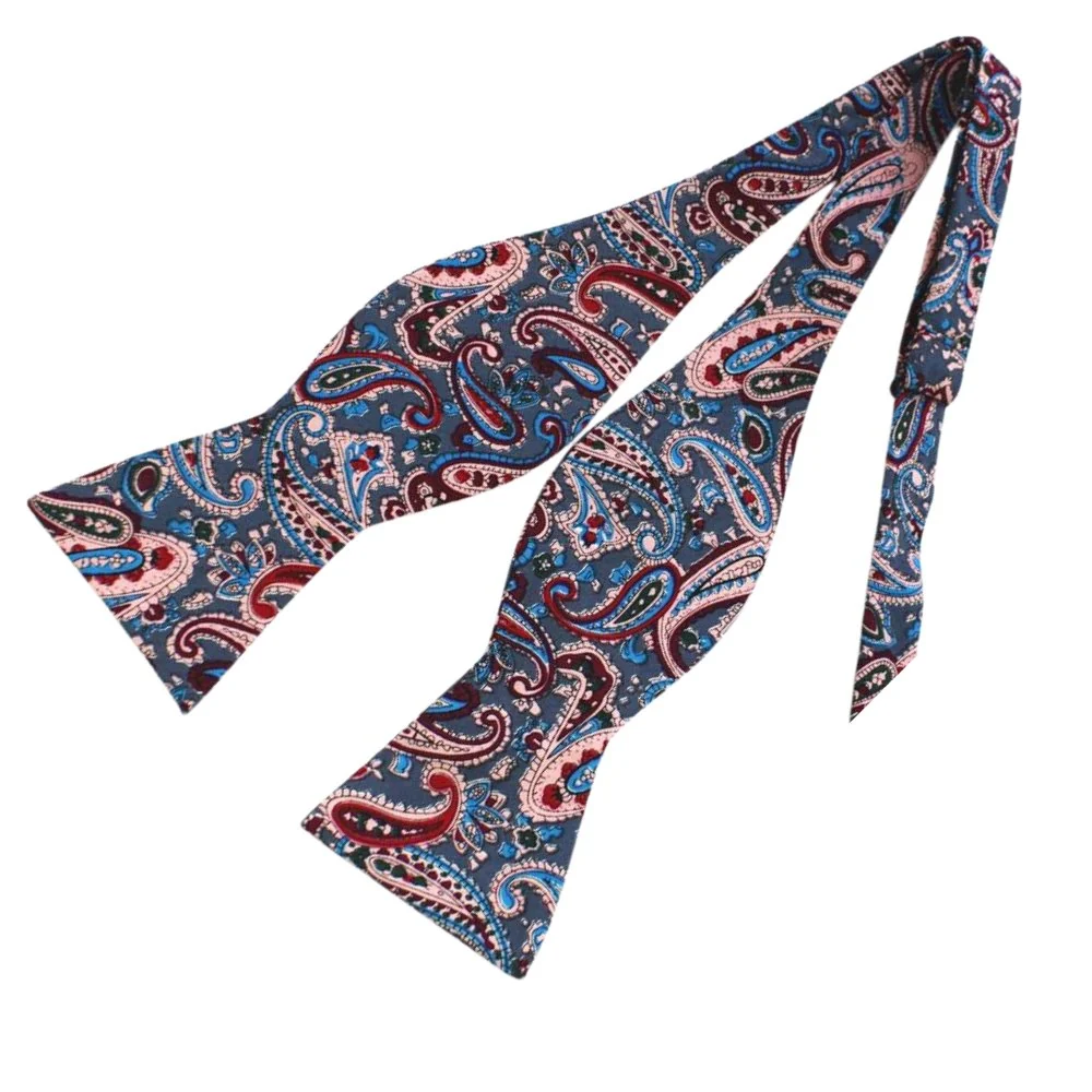 Premium Paisley Cotton Self-Tie Bow Tie Breathable