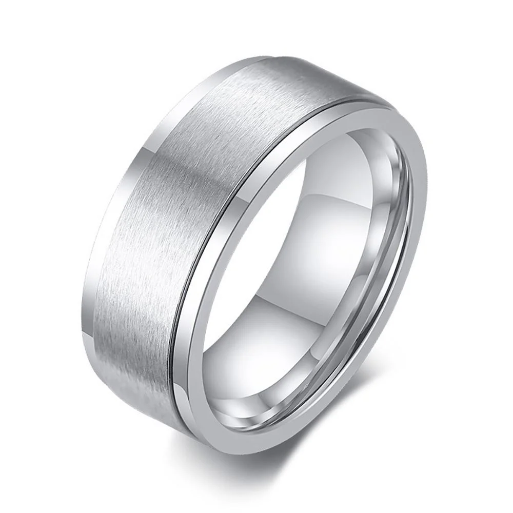 Luxury Magnus Brushed Solid Spinner Ring Prestigious