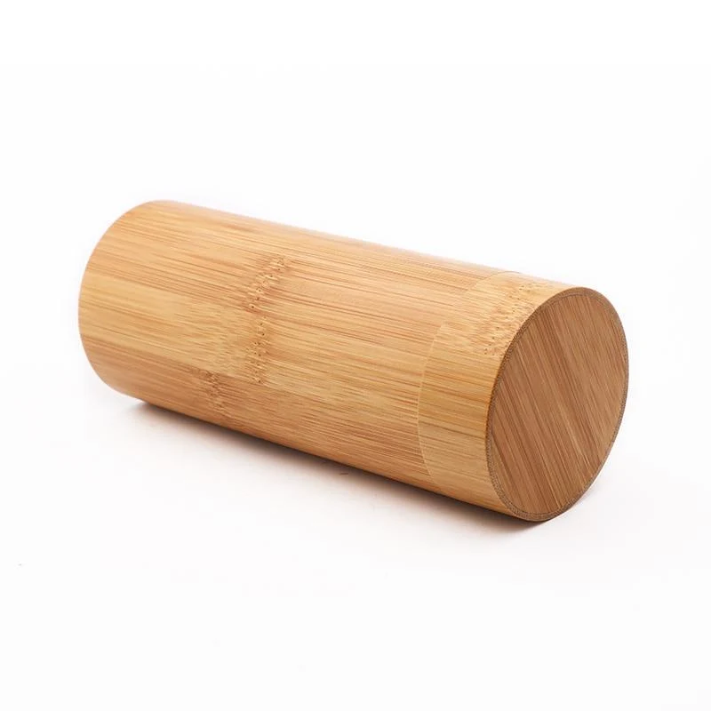 Quality Wooden Round Bamboo Sunglass Case Stylish