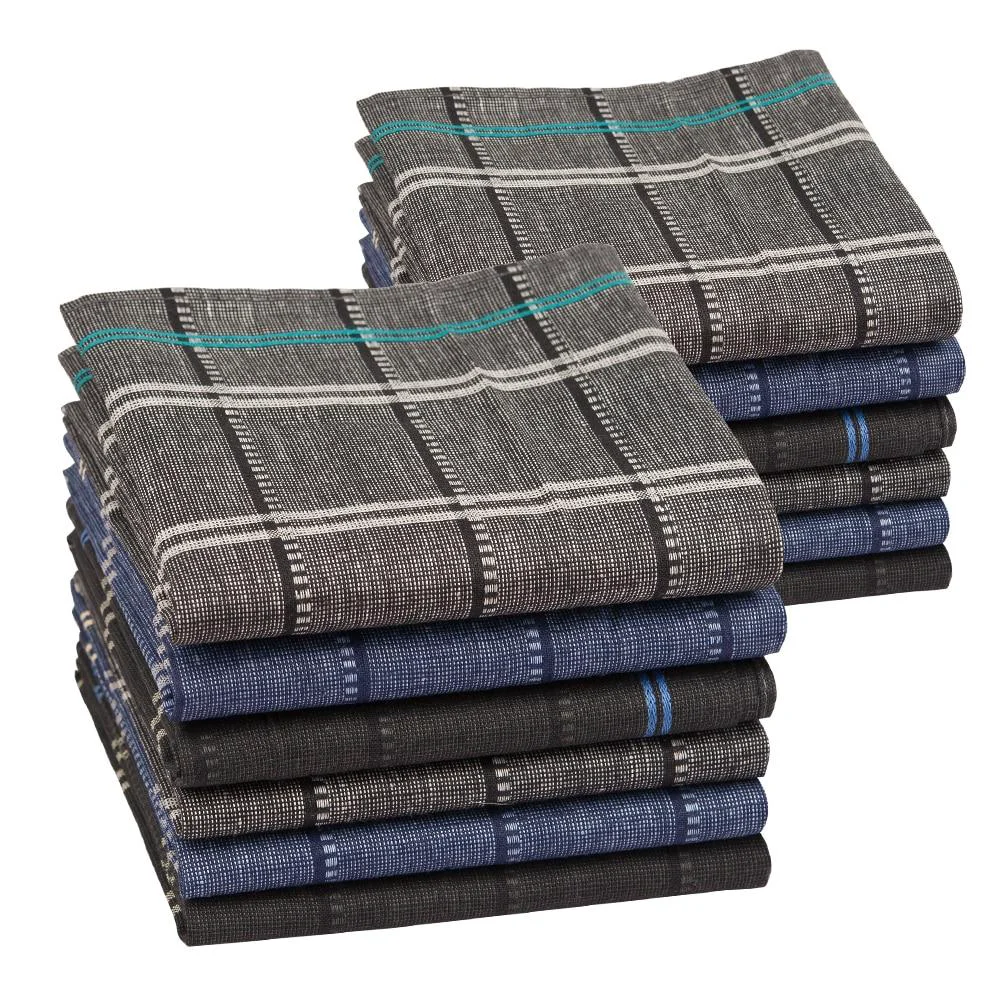 Carefully Designed 12 Pieces Cotton Handkerchief Set Responsible