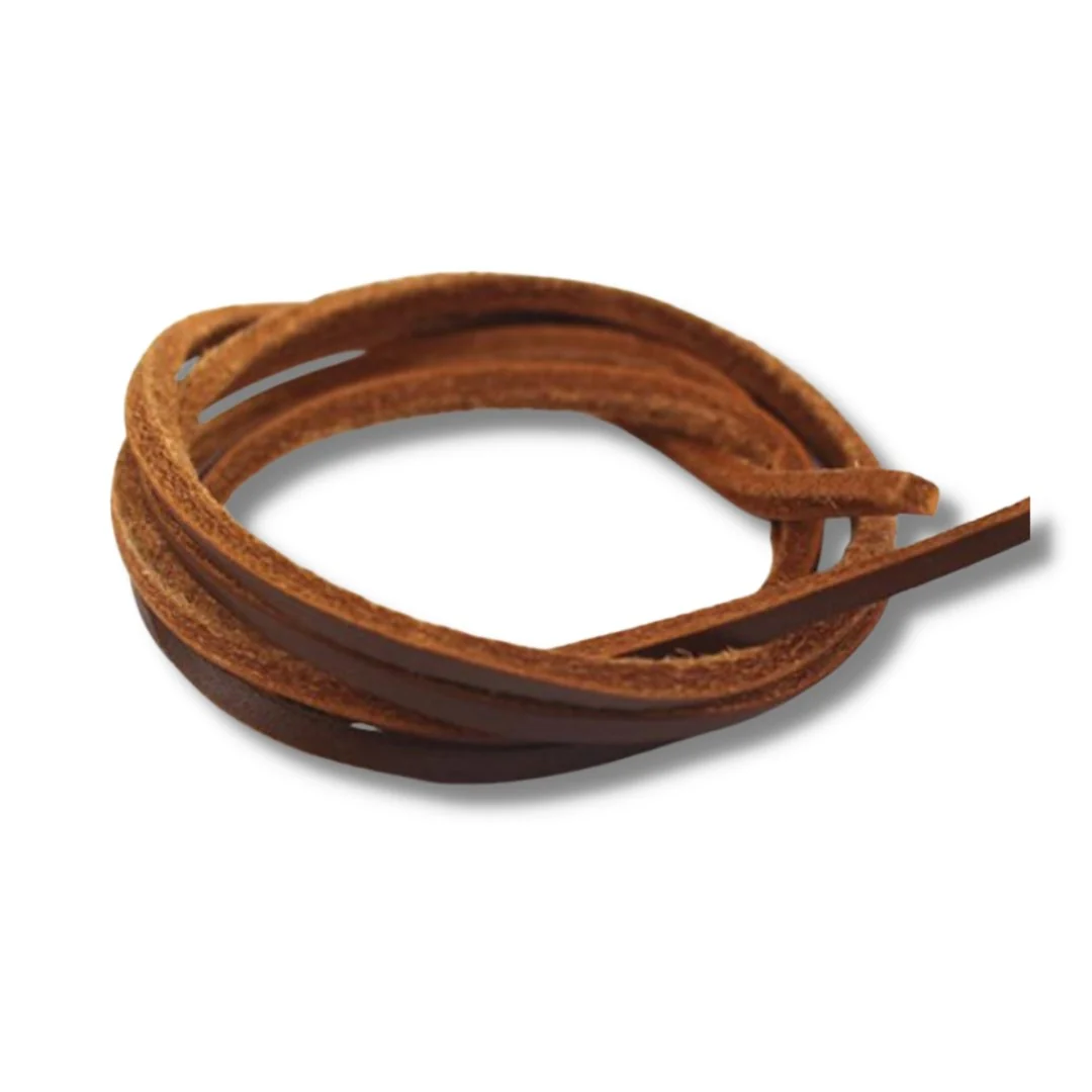 Fine Crafted 1 Pair Square Leather Shoelaces 32 Enhanced