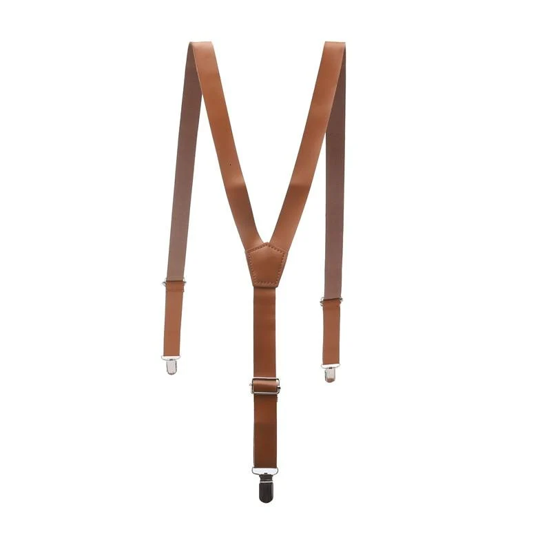 Versatile Slim Leather Single Clip Suspenders Enhanced