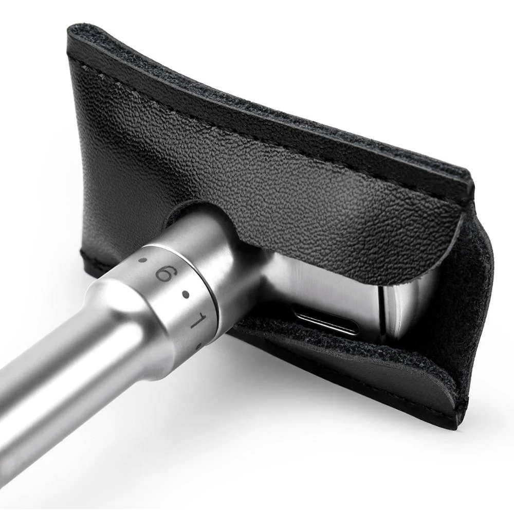 Elegant Cow Leather Protective Head Sleeve For Safety Razor Authentic