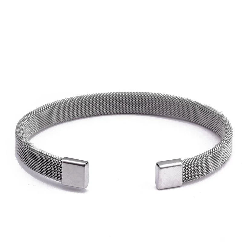 Trendy Claudio Minimalist Mesh Cuff Bracelet Modern