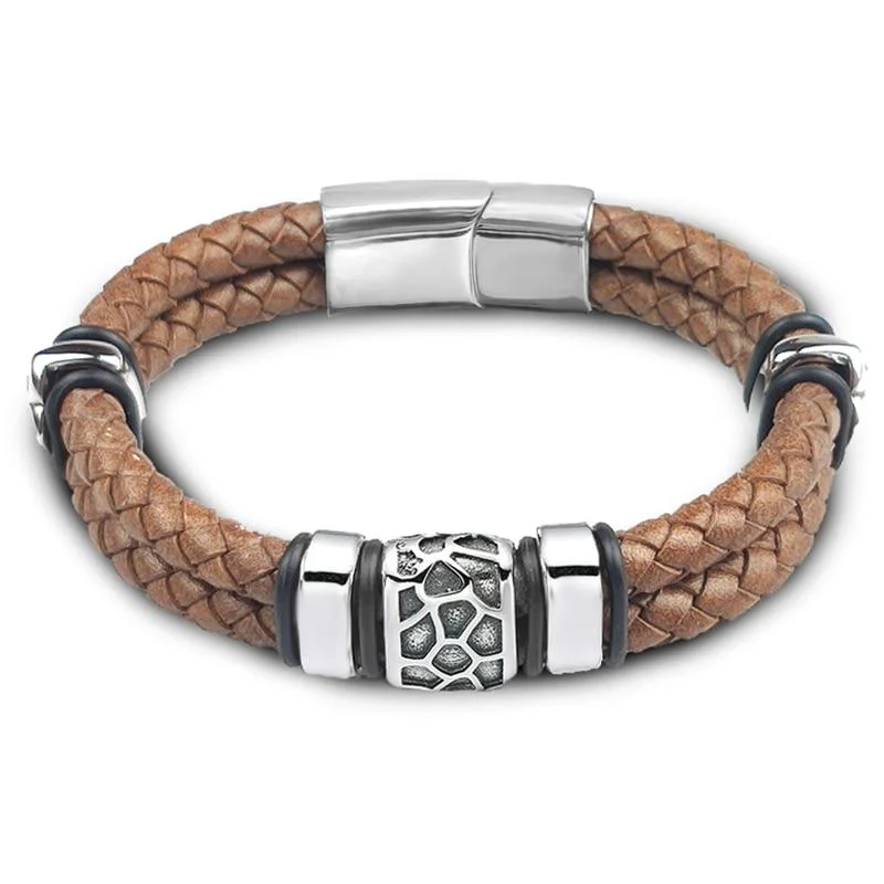 Advanced Rickard Nordic Braided Leather Bracelet Safe