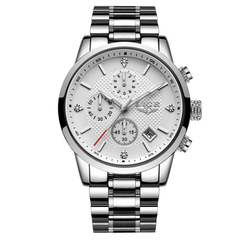 High-End Darren Stainless Steel Chronograph Watch Minimalist