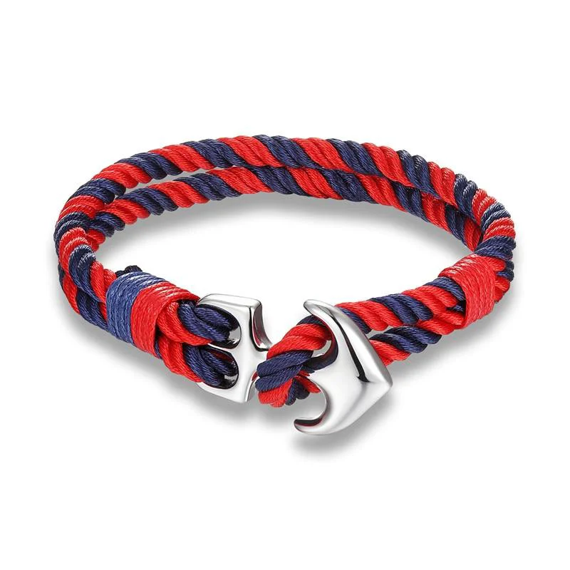 Fast Saint-Tropez Anchor Striped Rope Bracelet Outstanding