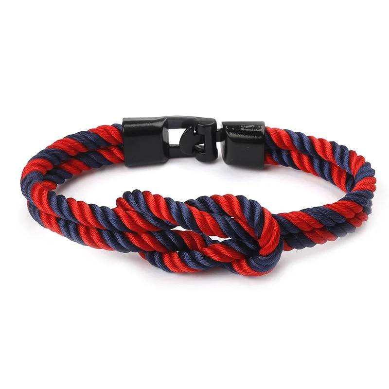 Practical Yacht Knot Striped Rope Bracelet Efficient