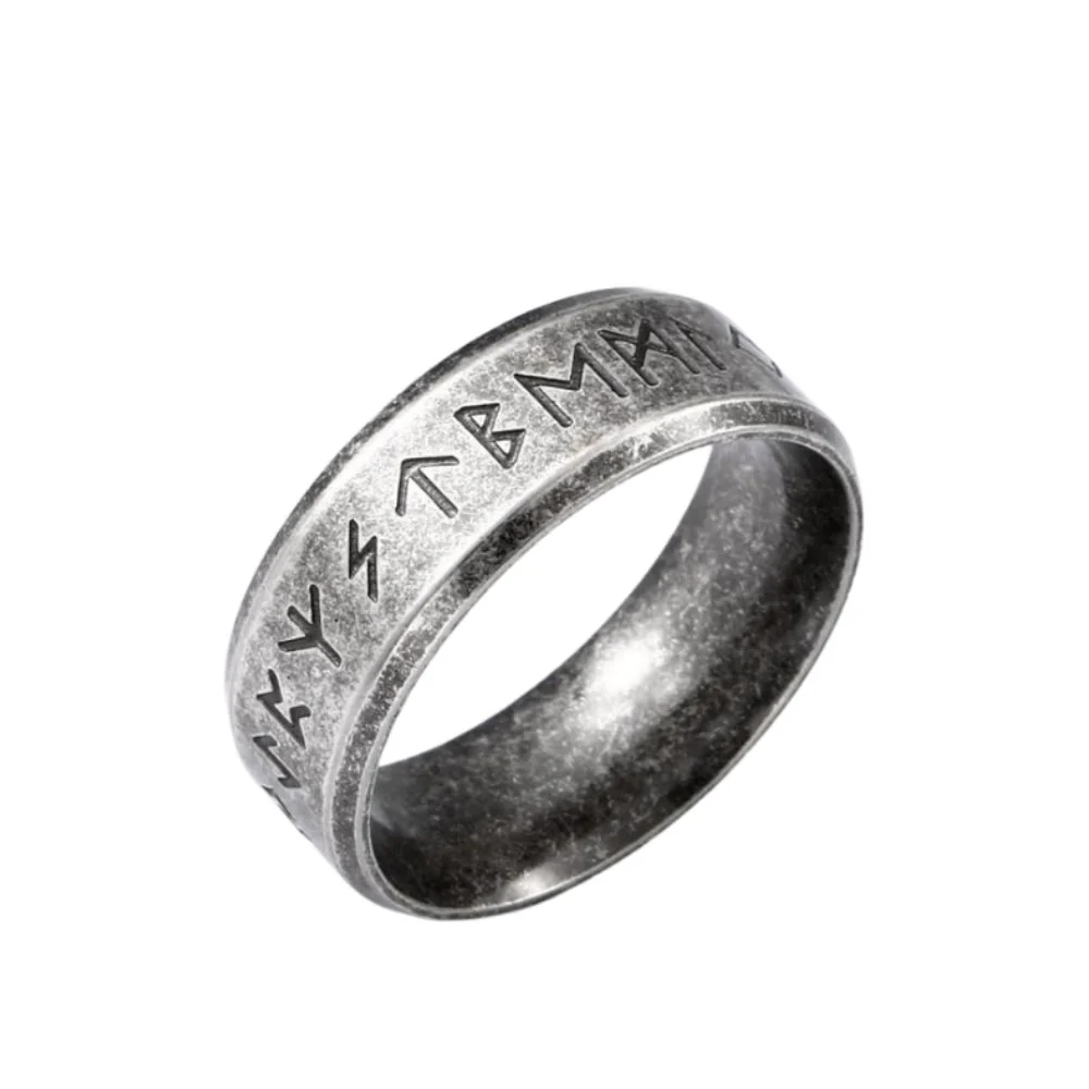 Elegant Odin Viking Rune Ring Clean