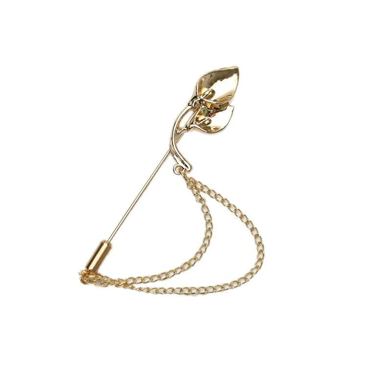 Eco-Friendly Victory Leafs Lapel Pin With Chain Trusted
