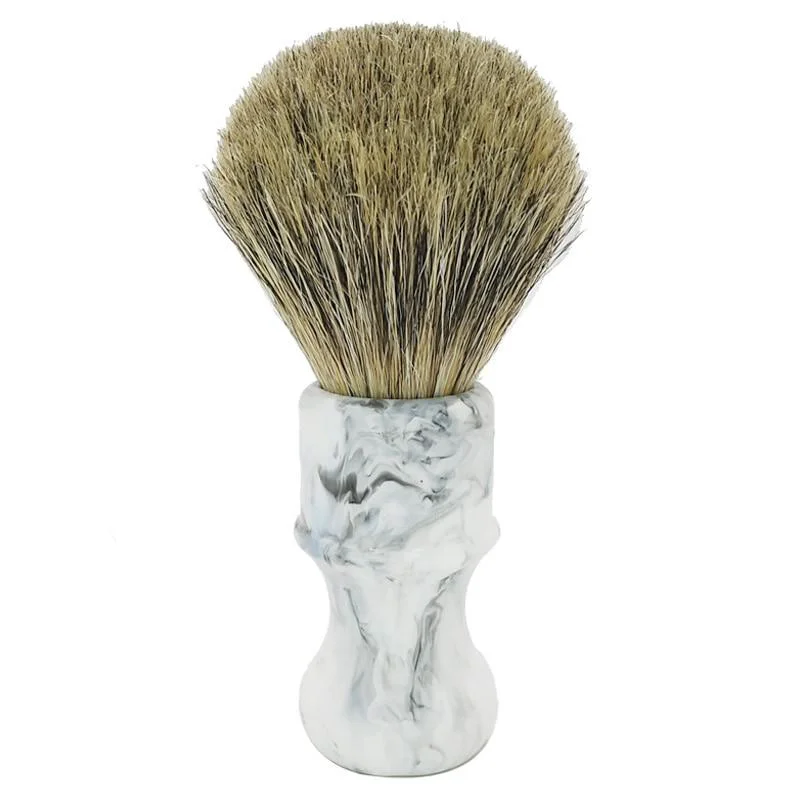 Expertly Made Badger Hair Shaving Brush With Marble Style Handle Luxury