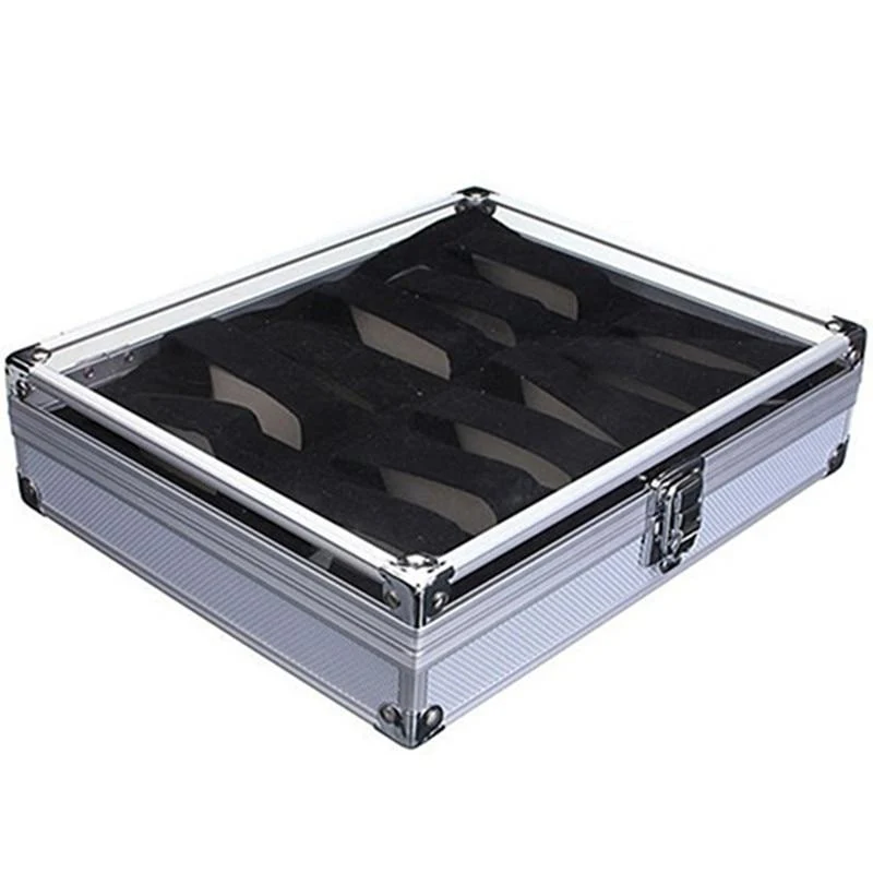 Practical Gennaro Aluminium Watch Organizer Safety Box 6-12 Slots Original Design