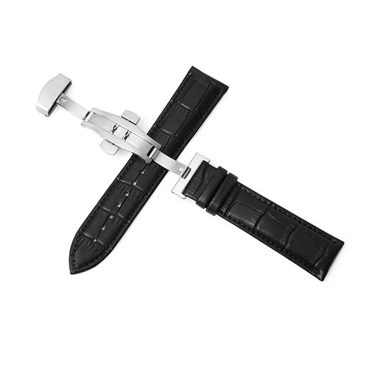 Trusted Bormio Vegan Leather Classic Watch Strap With Push Button Deployant Clasp Optimized