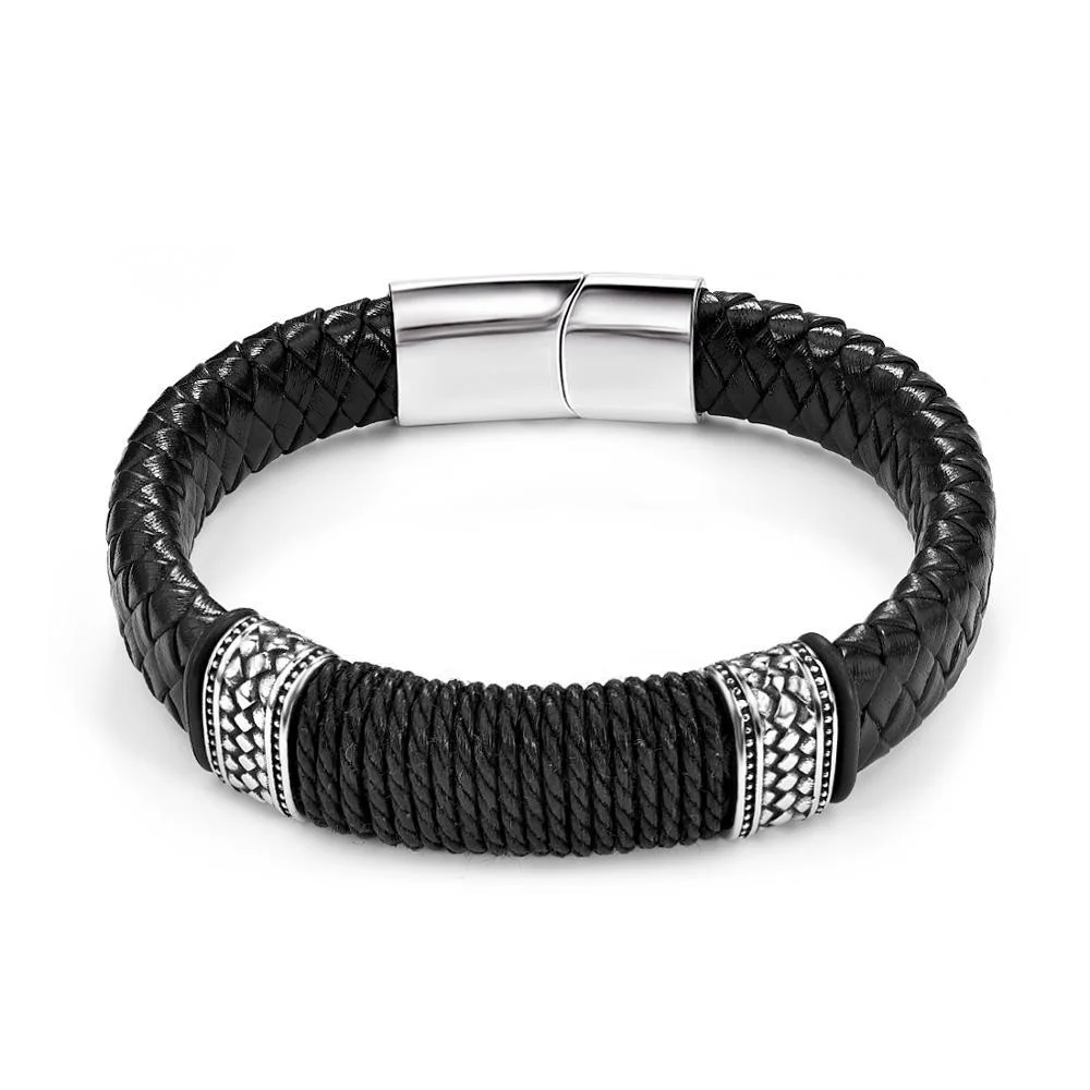 Sophisticated Jasper Nordic Leather Bracelet Specialty
