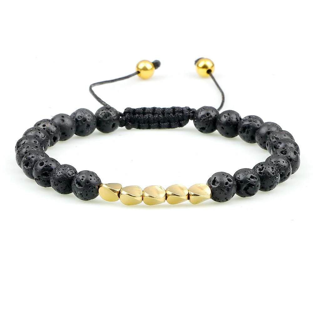 Luxury Atrani Black Lava Stone Beaded Bracelet Innovative