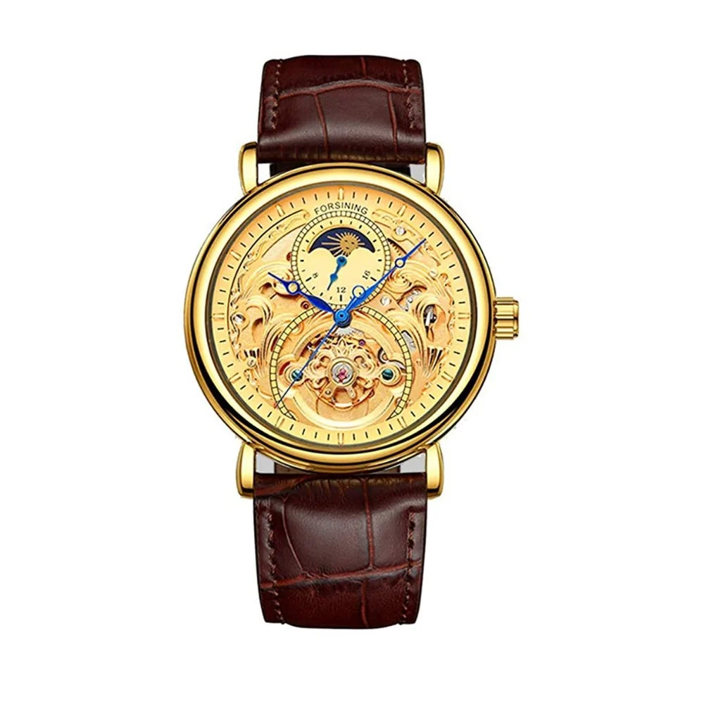 Effective Alberto Calendario Mechanical Skeleton Watch Modern