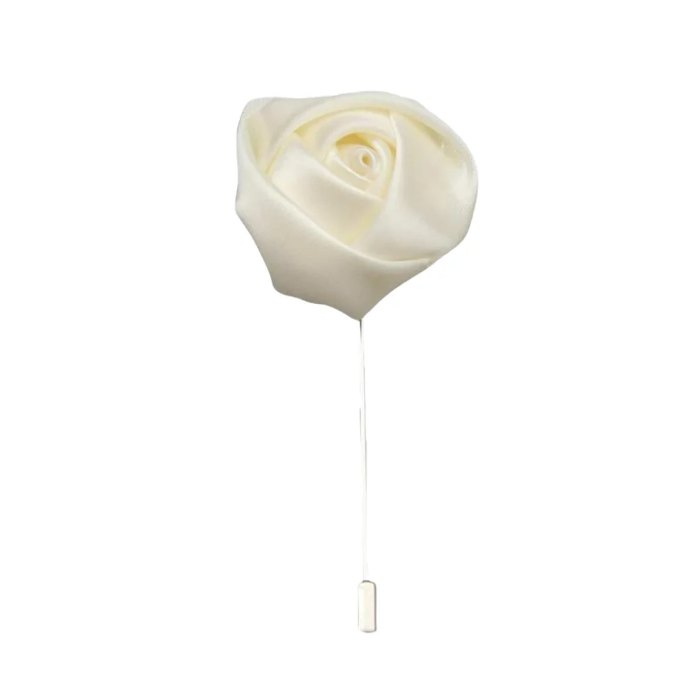 Lightweight Silk Rose Lapel Pin Stylish