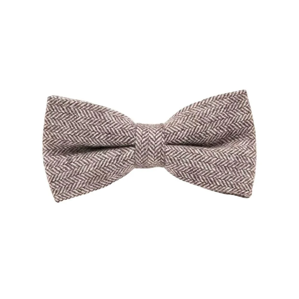 Trusted Herringbone Wool Bow Tie Pre-tied Verified