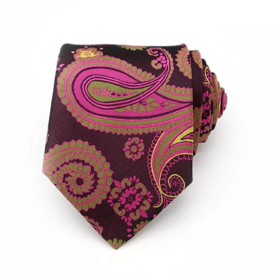 Versatile Jacquard Paisley Silk Tie Fast