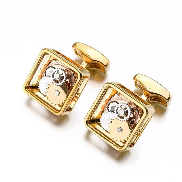 Unique Automatic Movement Square Cufflinks Durable