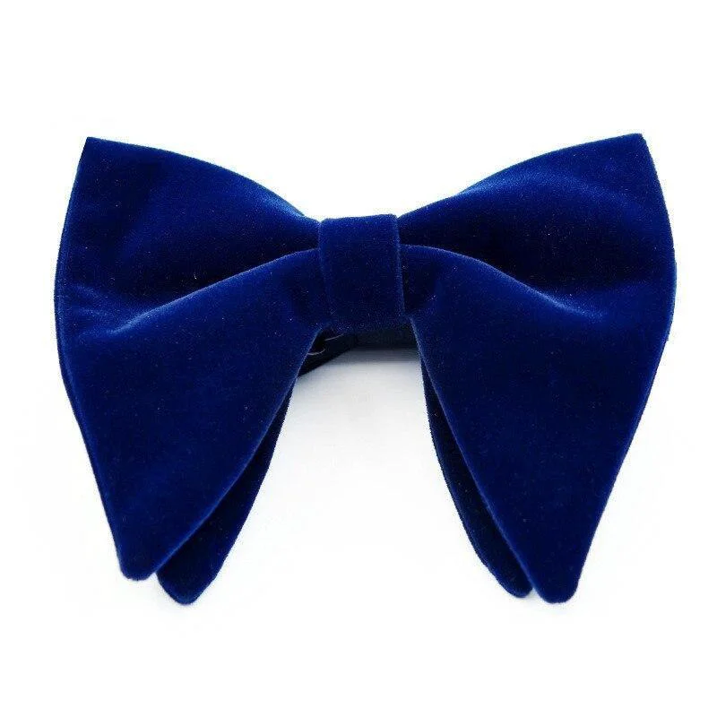 World-Class Large Velvet Bow Tie Pre-Tied User-Friendly