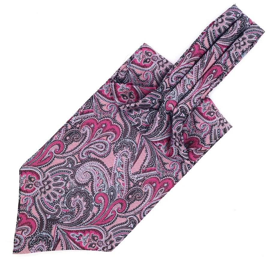 Trendy Large Teardrop Paisley Ascot Tie Fine