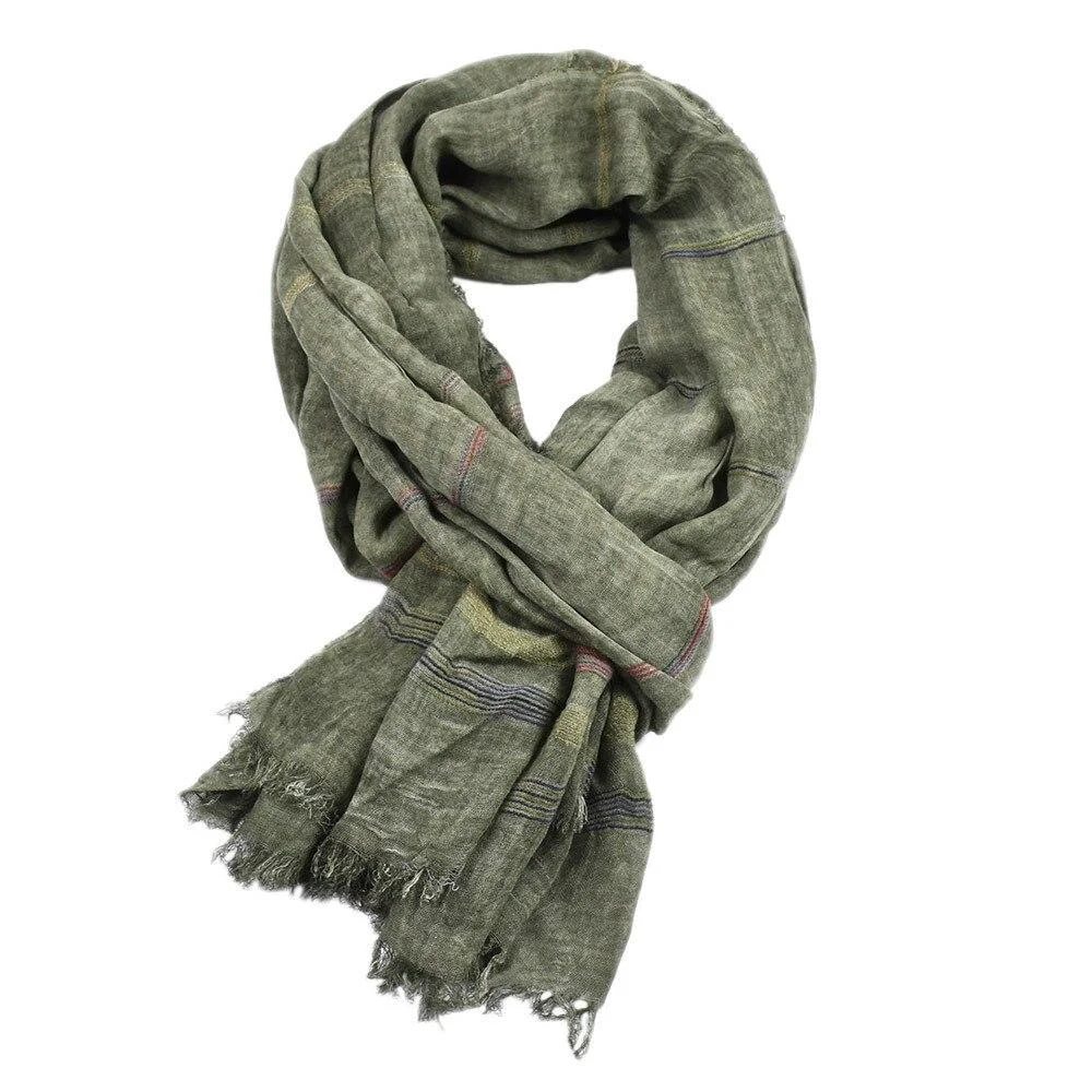 Trendy Finn Solid Linen Scarf Functional