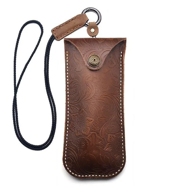 Clean Portable Leather Glasses Hanging Case Optimized