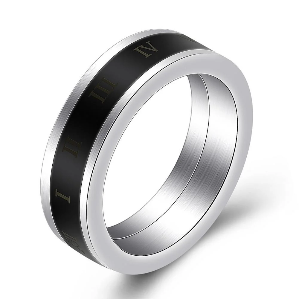Advanced Roman Numerals Spinner Ring First-Class