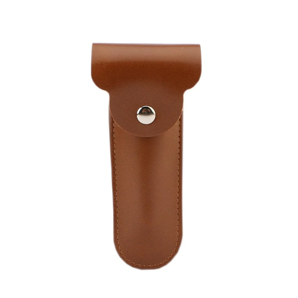 Green Premium Leather Travel Pouch For Safety Razor Powerful