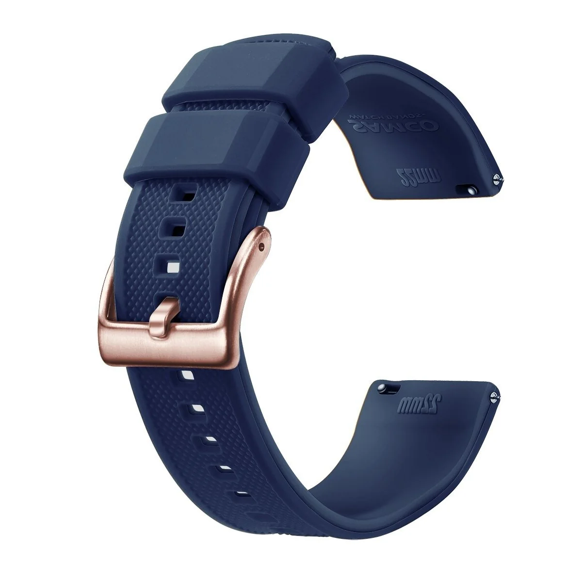 Durable Antibes Silicone Tropic Watch Strap With Rose Gold Tang Buckle Easy-to-Use