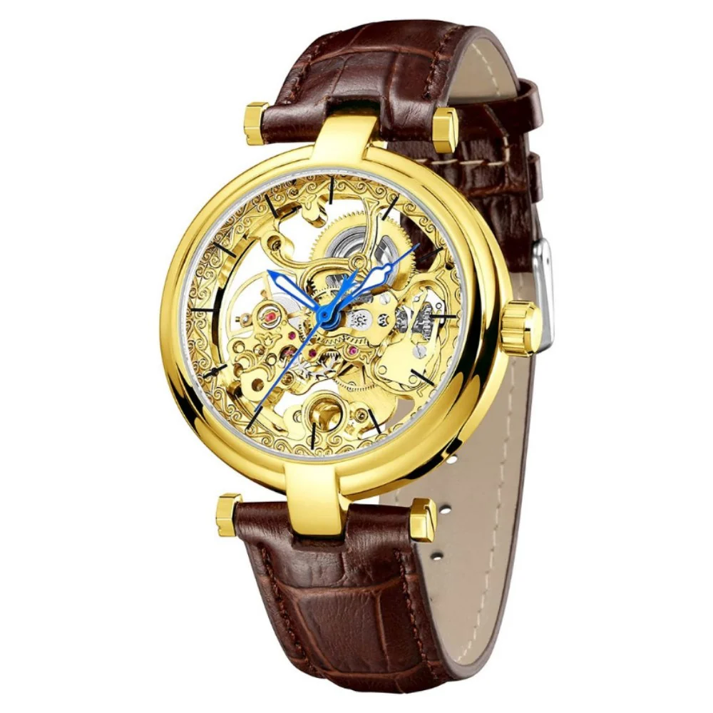Convenient Reloj mecánico esqueleto de lujo Firenze Authentic